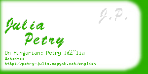 julia petry business card